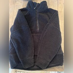Lulu Lemon Fleece Pullover, Black, Size XS/S, never worn